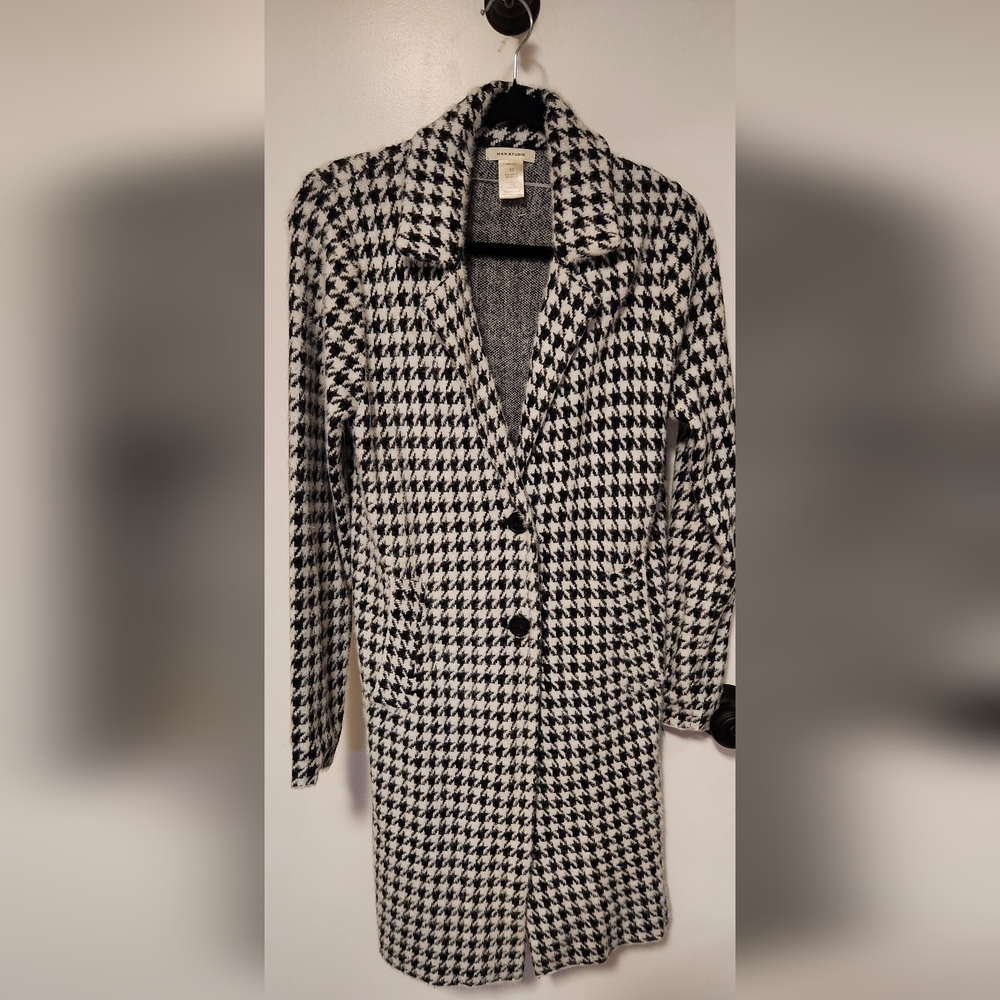 MAX STUDIO Long coat, houndstooth pattern from Nordstrom